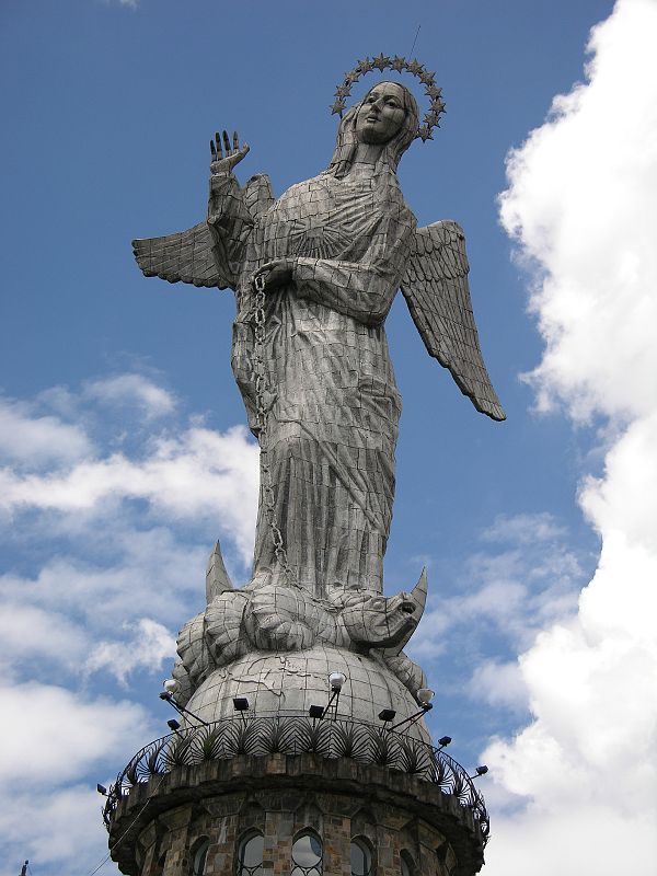 Ecuador Quito 06-03 Old Quito Virgin Mary Close Up On El Panecillo